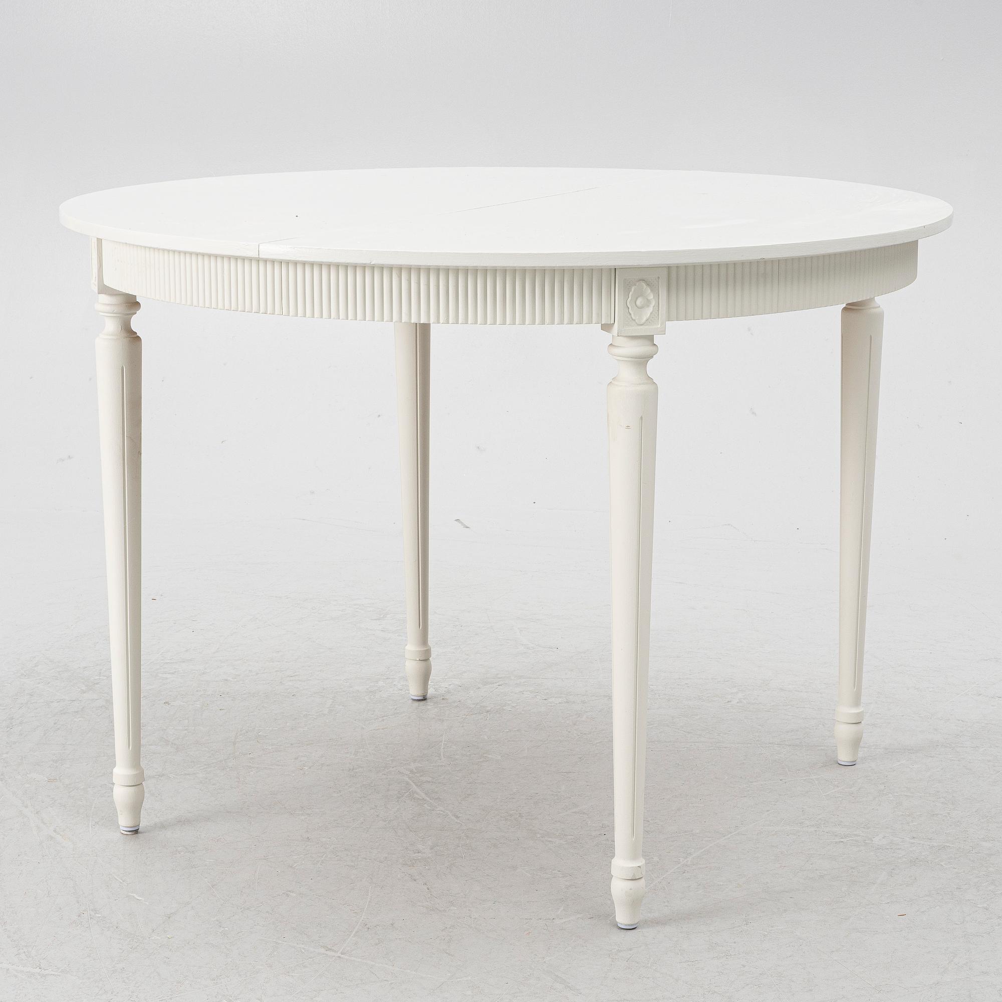 A Gustavian style table, second half of the 20th century.