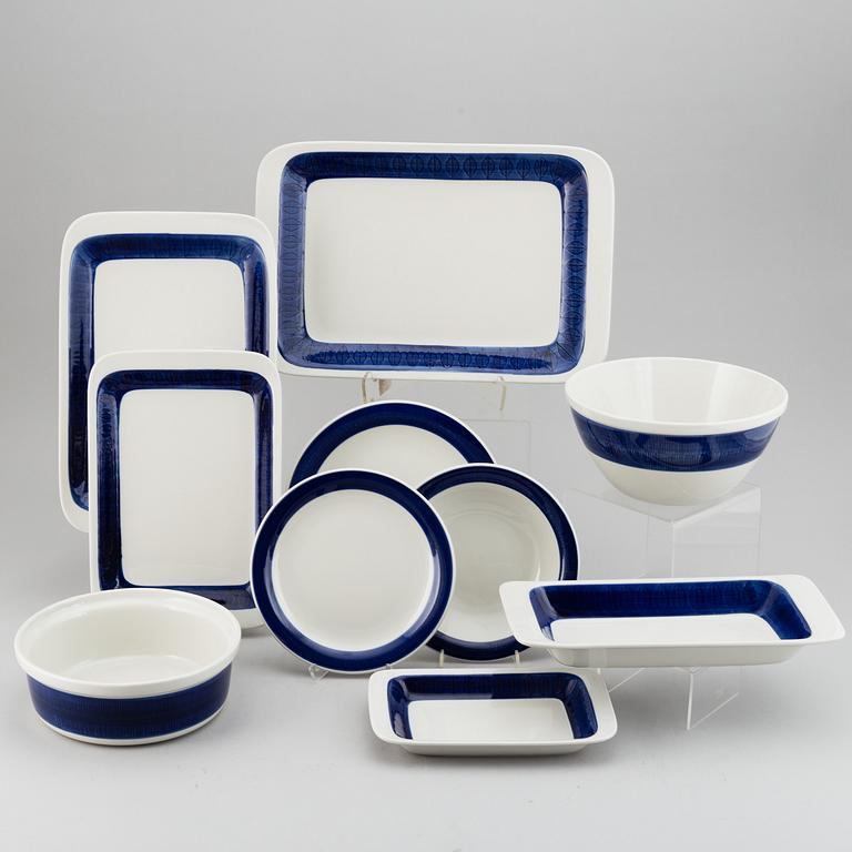 A Hertha Bengtsson 'Koka Blå' part dinner service, Rörstrand, designed 1956 (51 pieces).