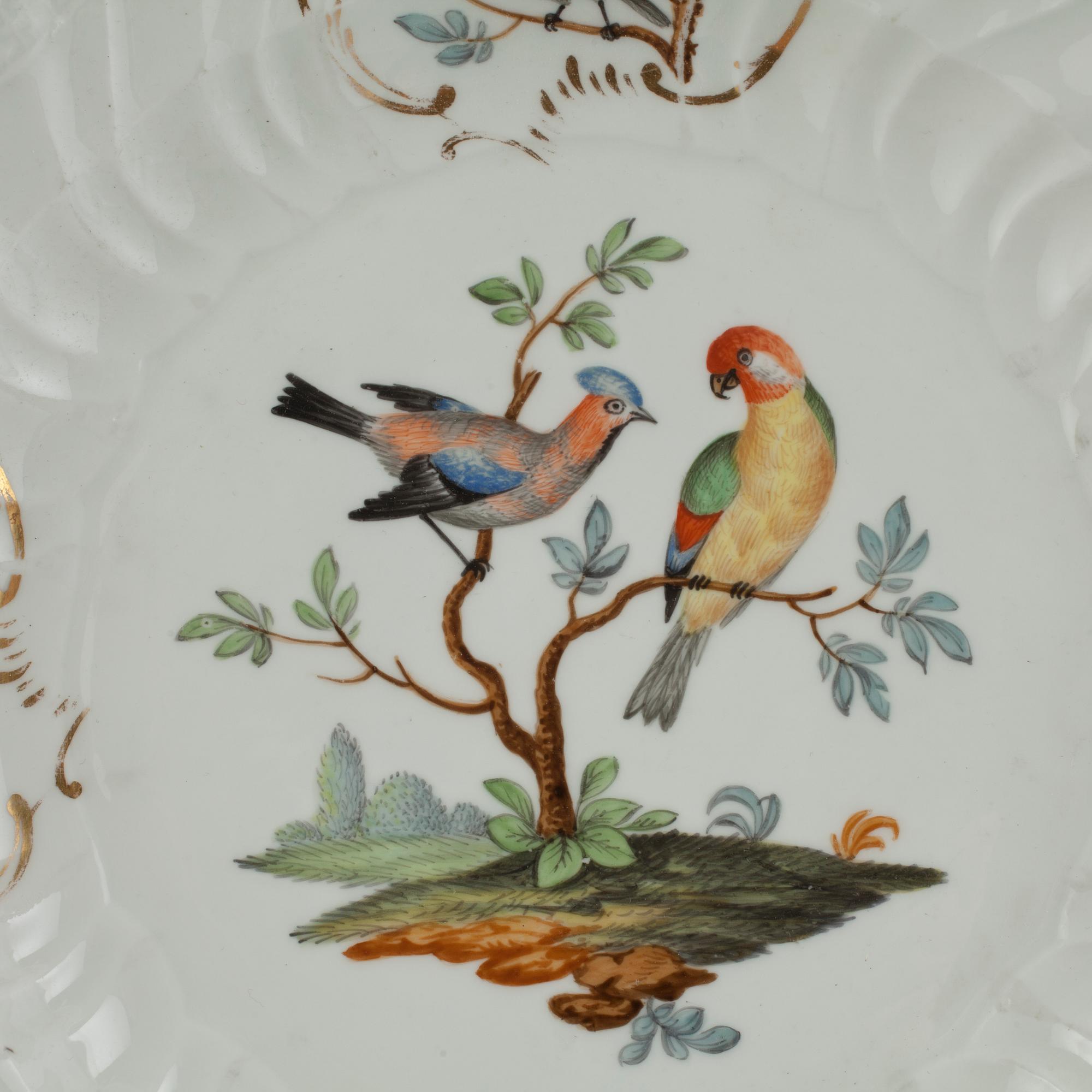 TALLRIKAR, 3 stycken, porslin, Meissen, Tyskland, ca 1763-74.