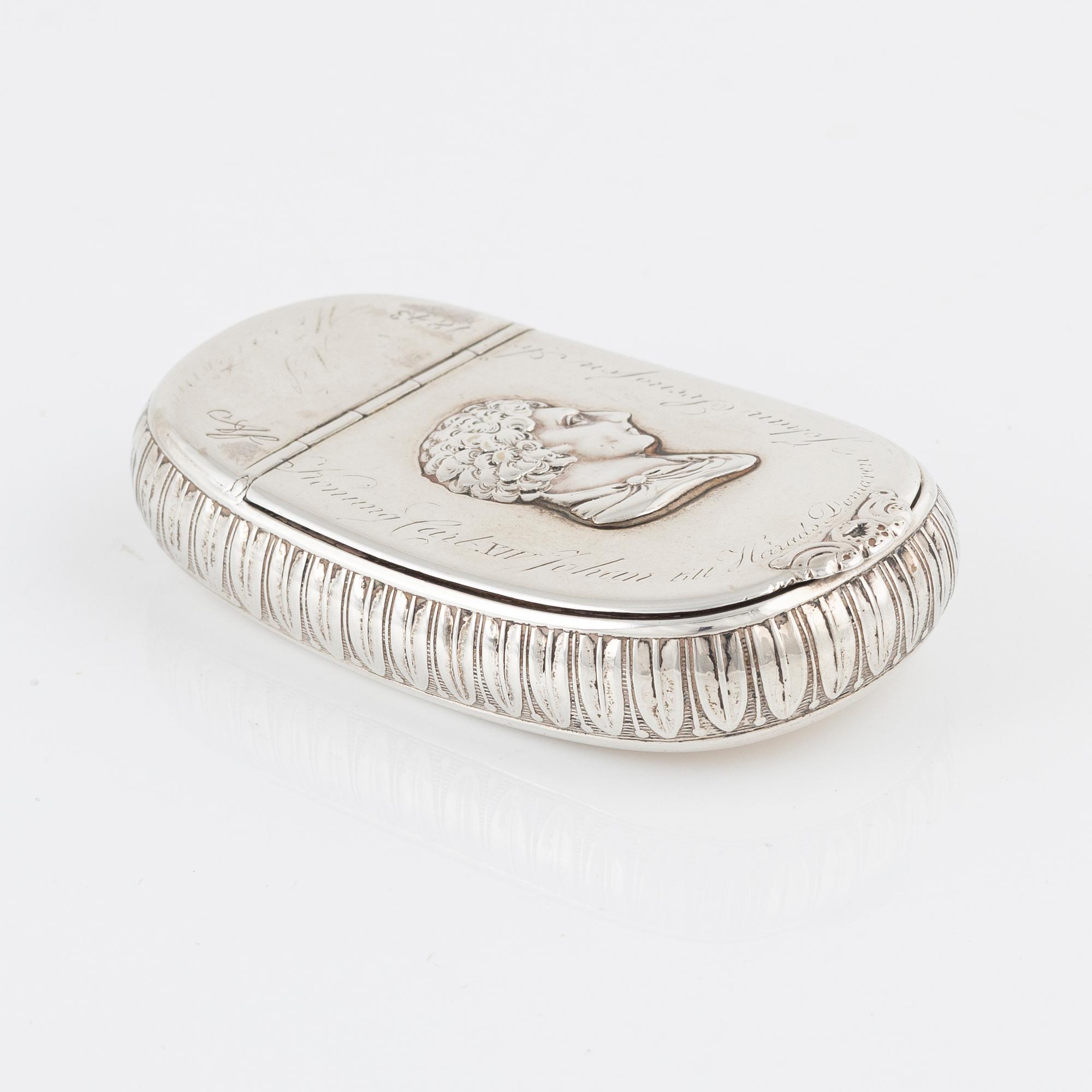 Dosa, silver, 1836, troligen Hörring, Danmark.