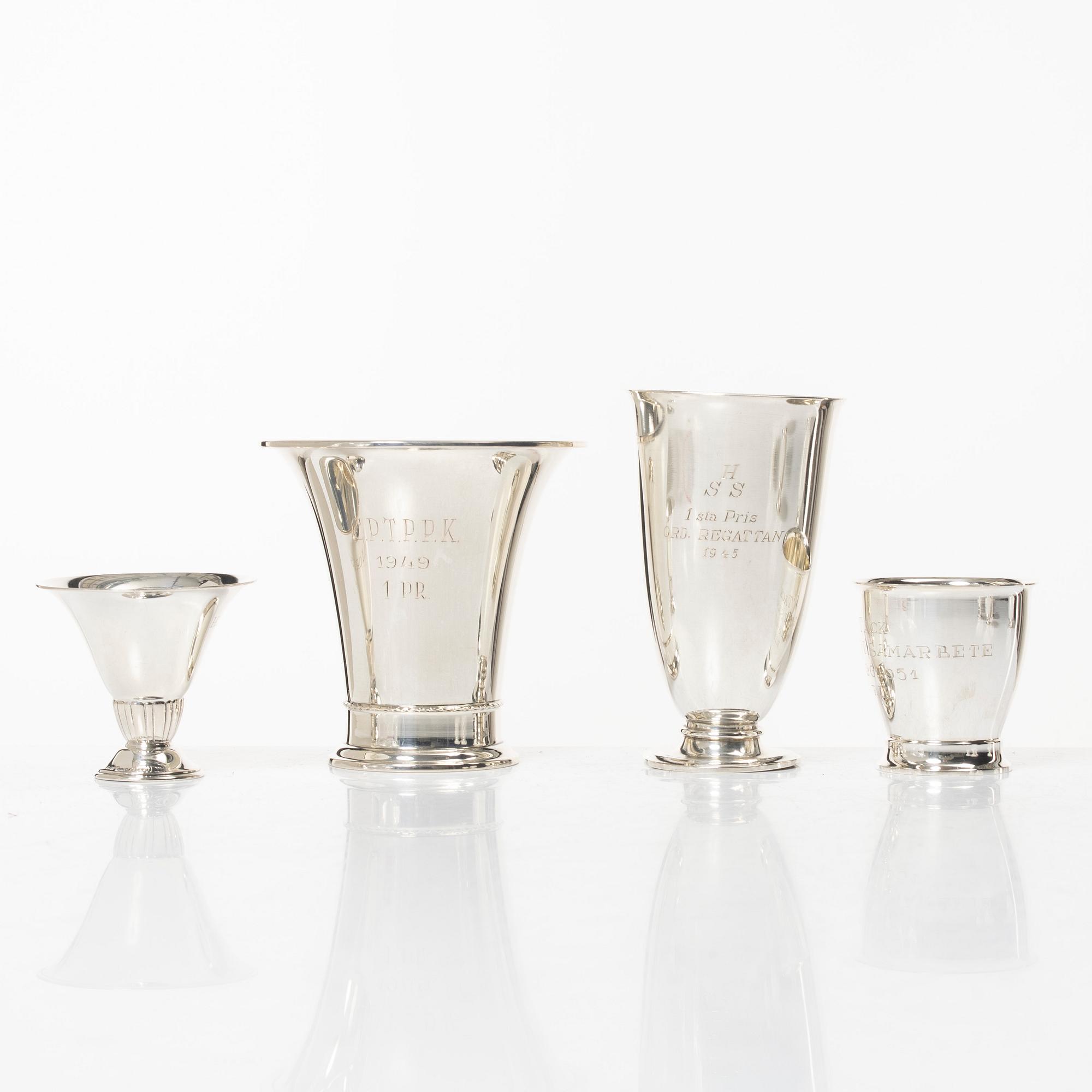 Silver, 11 pieces, Sweden, 20th century, including KG Markström, Uppsala 1949.