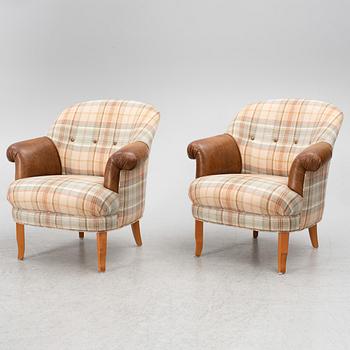 A pair of easy chairs, Jio furniture, Jönköping, second half of the 20th century.