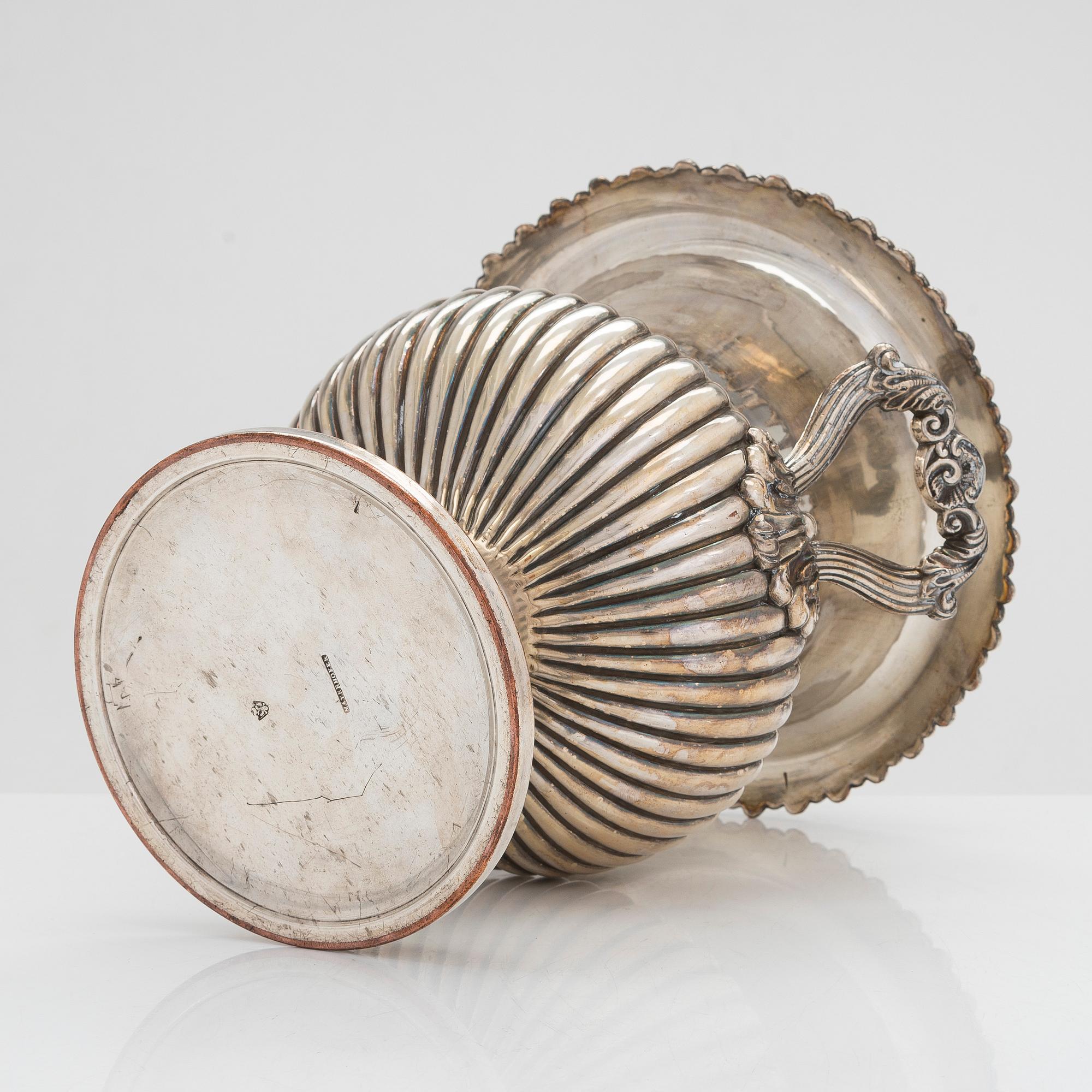 A Viennese silver plated champagne / wine cooler, from Mayerhofer, Austria.