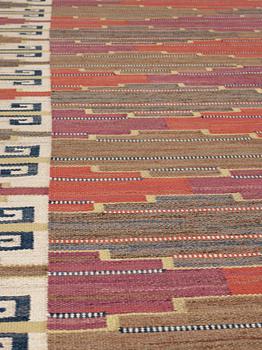 CARPET. "Bruna heden". Flat weave. 303,5 x 202 cm. Signed AB MMF.