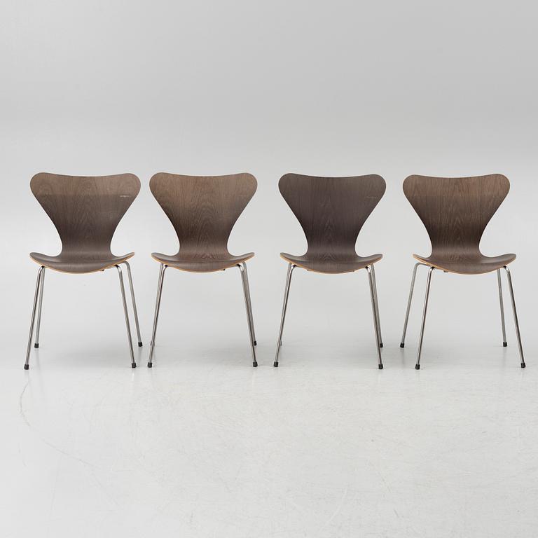 Arne Jacobsen, chairs, 4 pcs, "The Seven", Fritz Hansen.