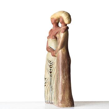 Stig Lindberg, a stoneware sculpture "The Sisters”, Gustavsberg studio, Sweden 1940's.