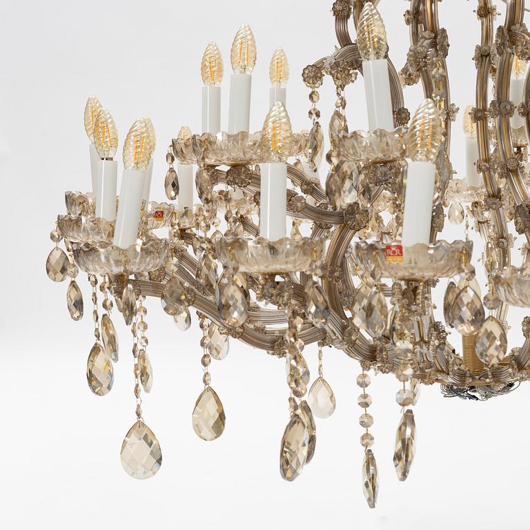 A glass chandelier, late 20th Century.