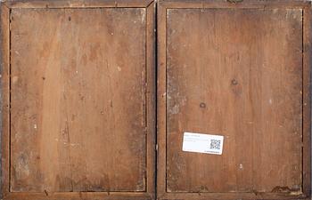 GLASMÅLNINGAR, 2 st, Kina, 1800/1900-tal.