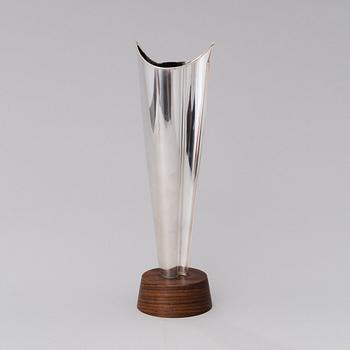A silver vase, 'Liekki' (Flame), Hopeakeskus, Hämeenlinna, Finland 1968.