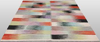 Matta, Kelim, modern design, ca 242 x 172 cm.