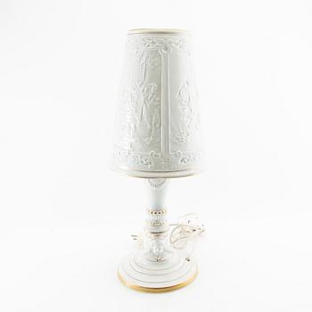 Table lamp Plaue Germany first half/mid 20th century porcelain.