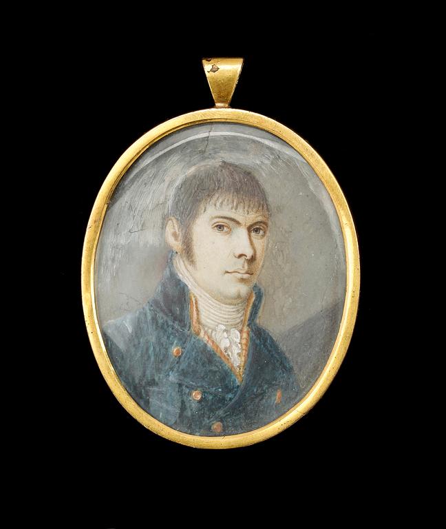 MINIATYRPORTRÄTT, gouache på ben, empire, 1800-tal.