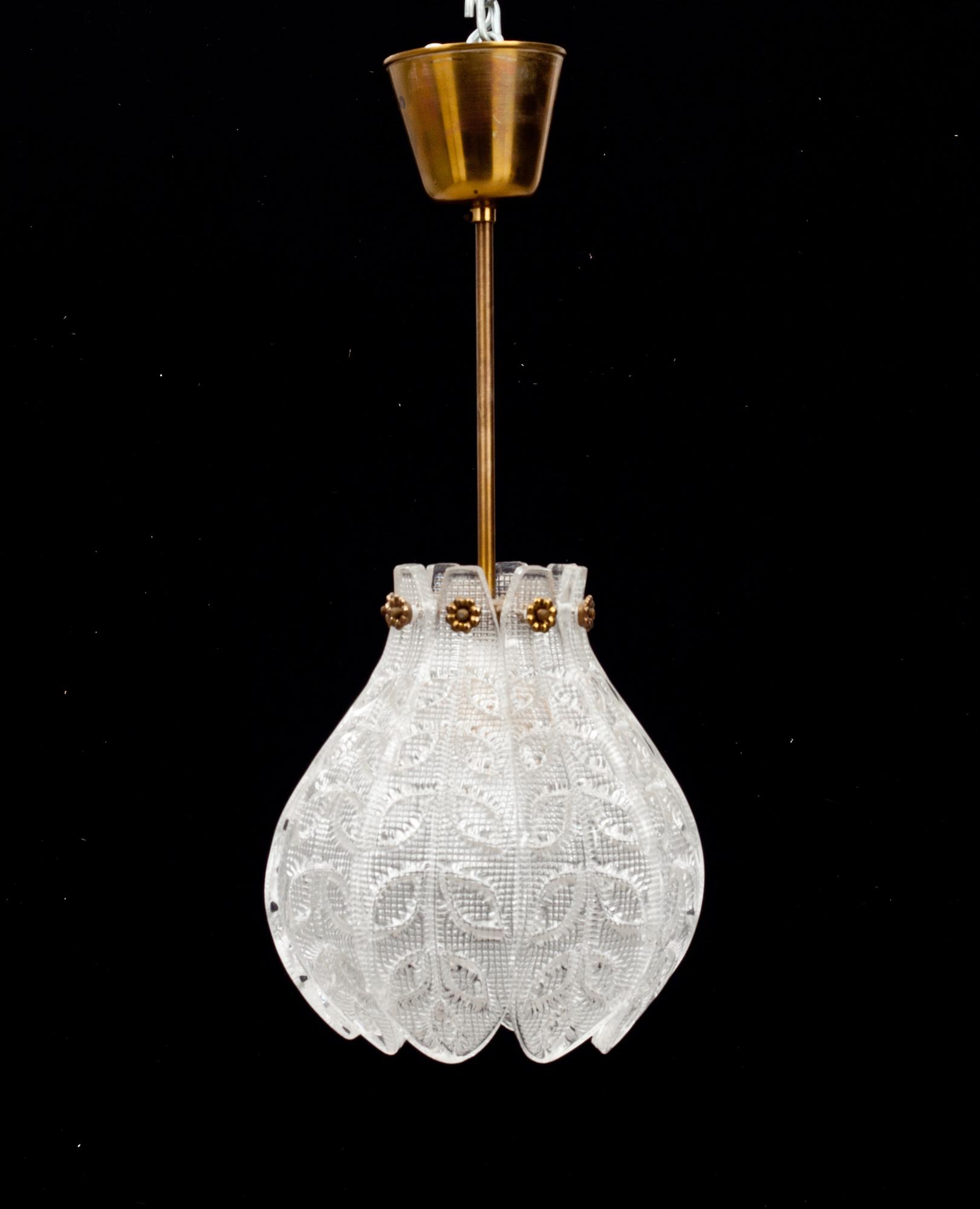 TAKLAMPA, Orrefors, 1900-talets mitt.