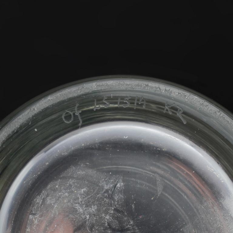 VAS, glas, Vicke Lindstrand, Orrefors. Signerad Of LS 1514 KR.