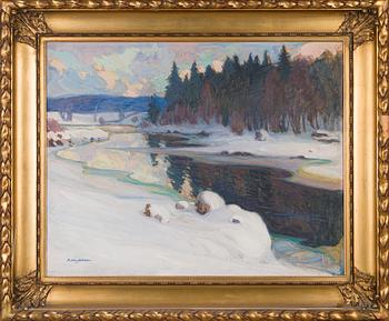 Wilho Sjöström, Flodlandskap på Vintern.