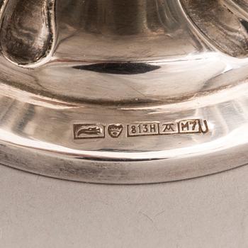 A 3-piece silver coffee set, Auran Kultaseppä oy, Turku 1961 and 1965.