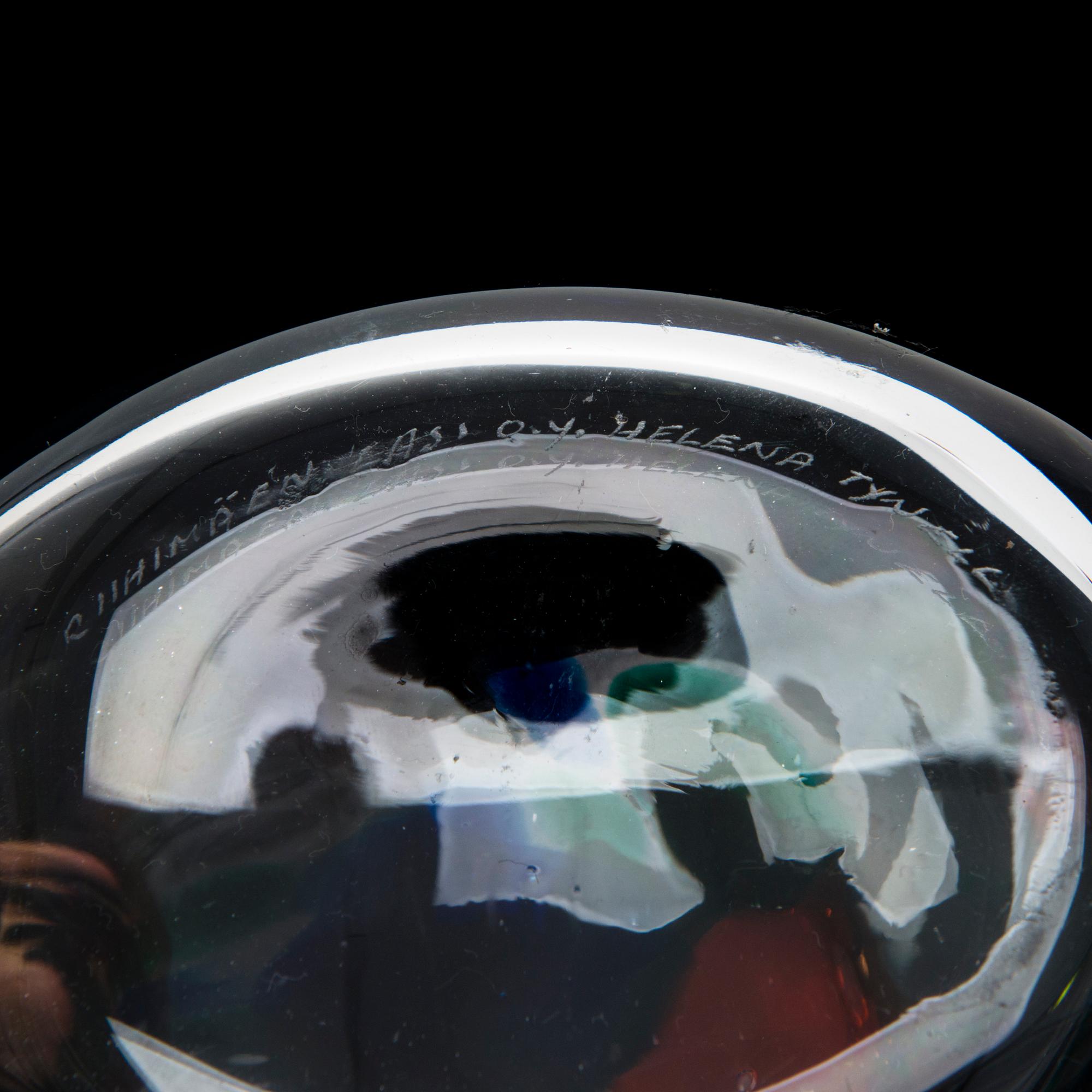 HELENA TYNELL, maljakoita, 3 kpl, "Kuikka", Riihimäen Lasi Oy. Suunniteltu 1975.