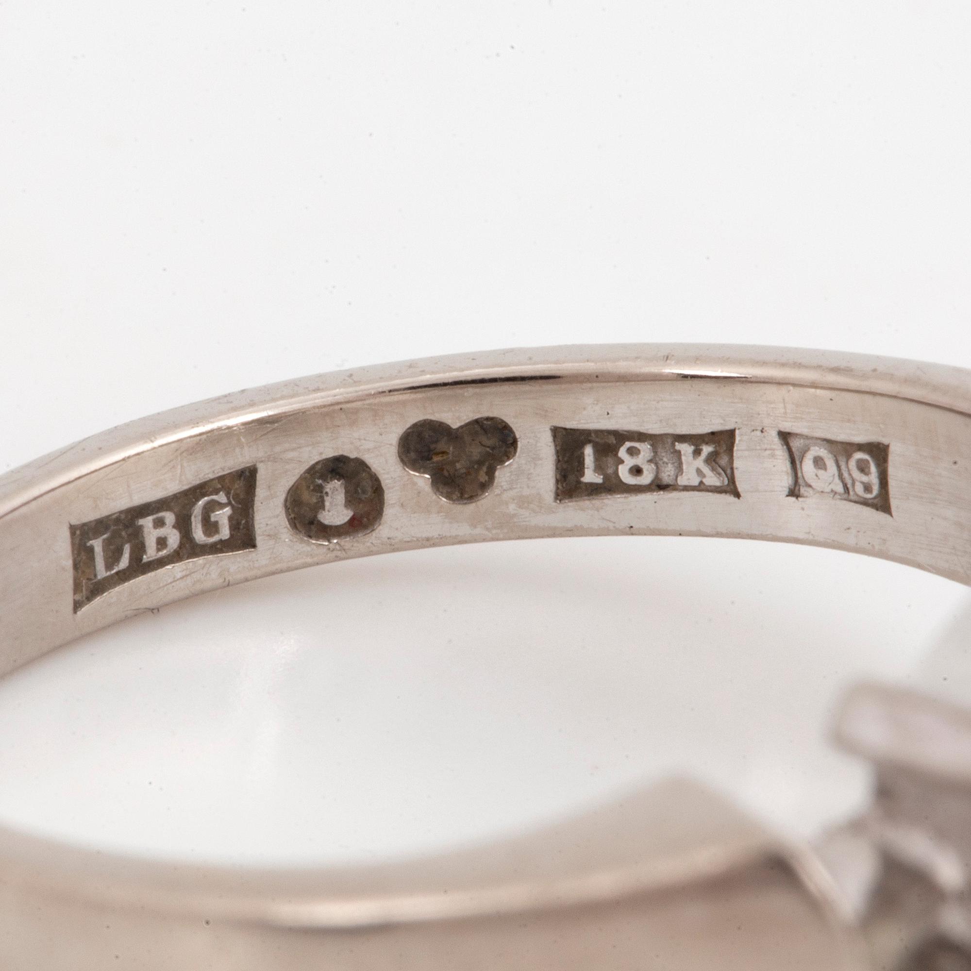 ENSTENSRING, med en briljantslipad diamant 5,42 ct.