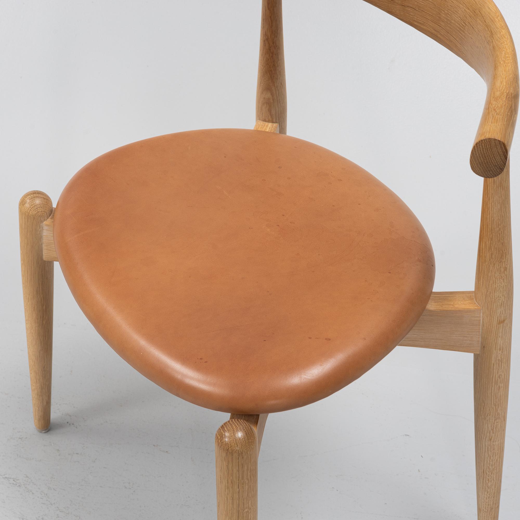 Hans J. Wegner, stolar, 4 st, "CH 20", Carl Hansen & Søn, Danmark.