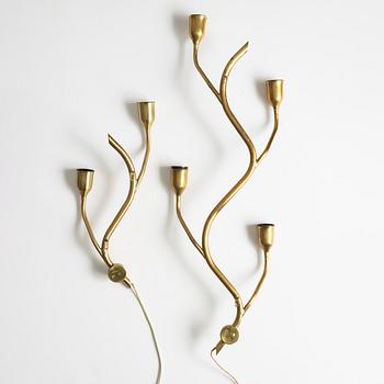 Vägglampor, 2 st, Astra, Norge, 1940/50-tal.