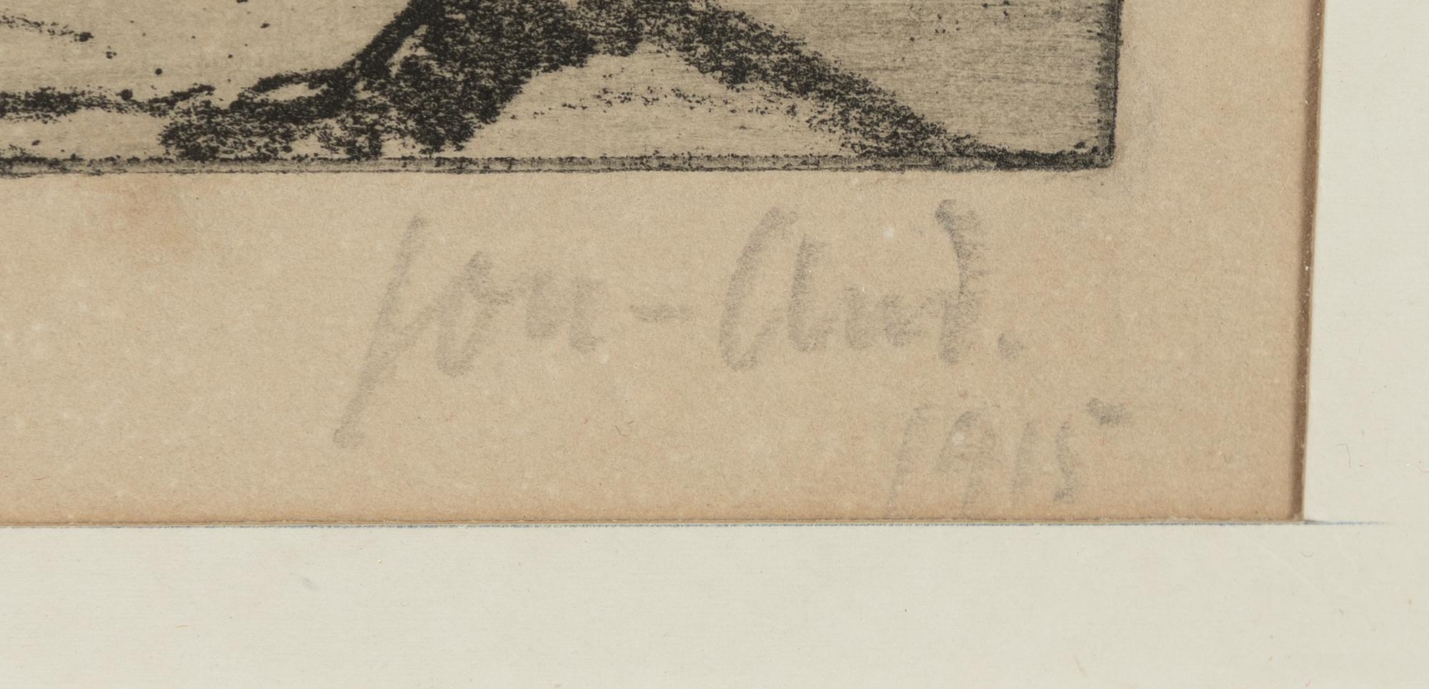 John Jon-And, etching, 1915, signed 1/25.