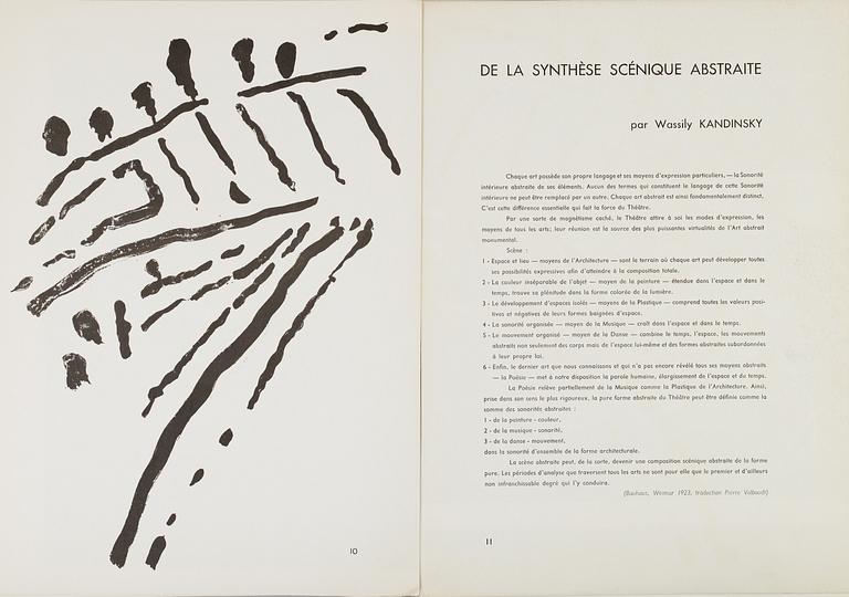 DERRIÈRE LE MIROIR, "Sur 4 murs", No. 107-108-109, 1959.