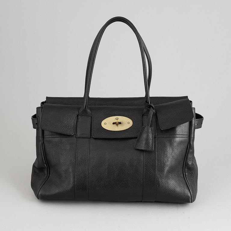 Mulberry, a black leather 'Bayswater' handbag.