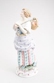 FIGURIN, porslin, rokokostil, 1900-tal.