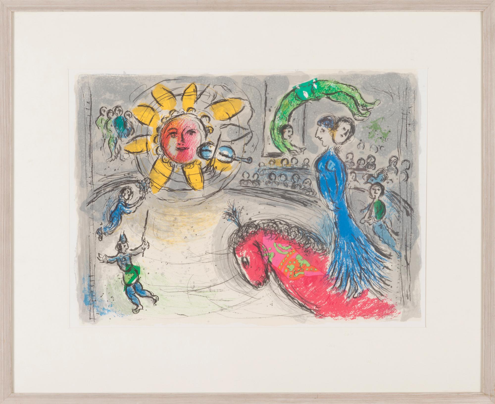 MARC CHAGALL, värilitografia, sarjasta Derriere le Miroir No 235, 1979.