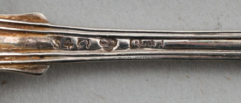 BESTICK, 10 delar, silver, 1800-/1900-tal. Vikt ca 248 g.