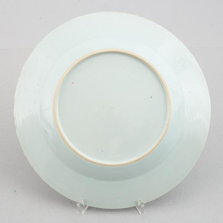 A group of eight blue and white dishes, Qing dynasty, Qianlong (1736-95).