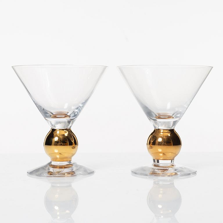 Gunnar Cyrén, Nobel, 5 martini glasses, Orrefors,