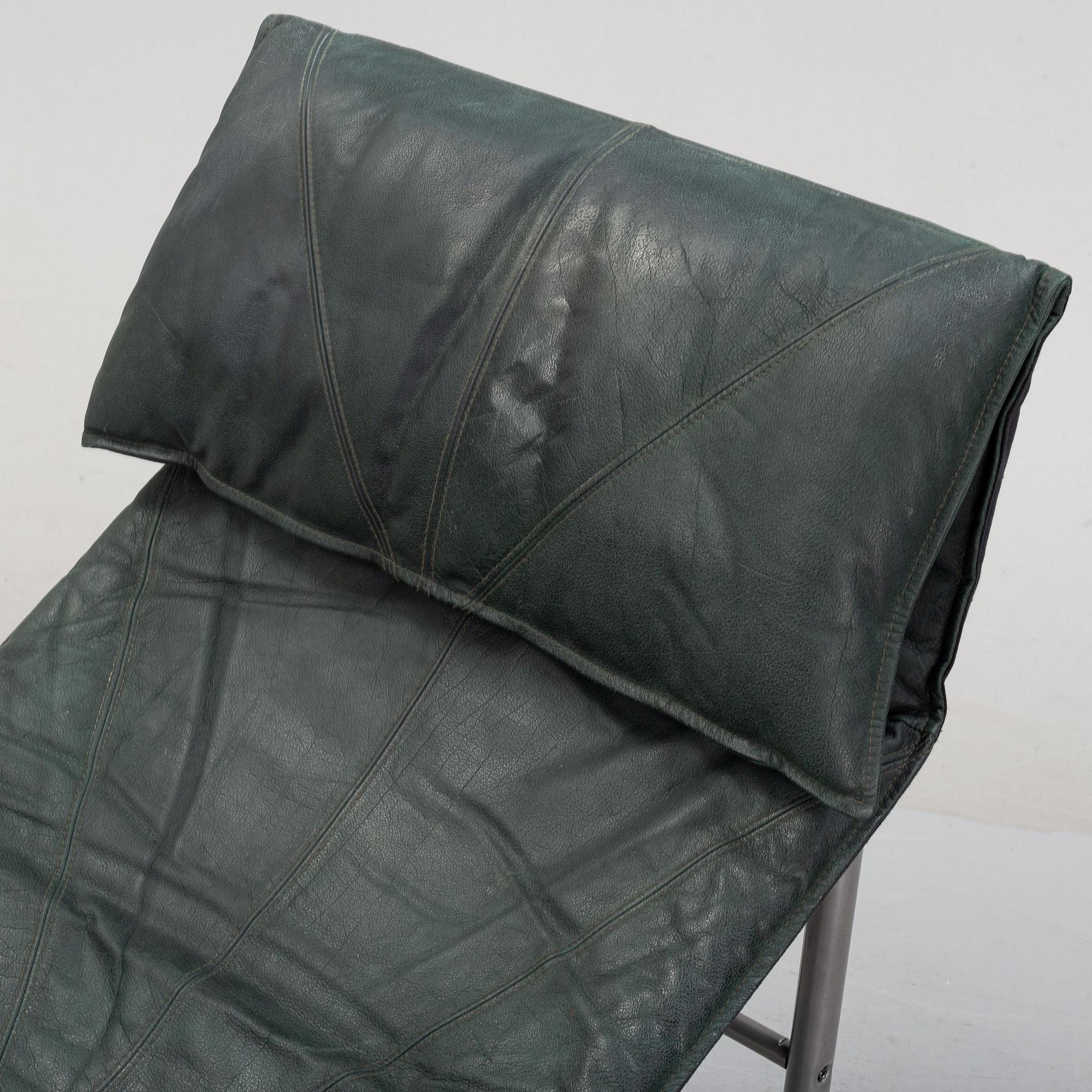 Tord Björklund, a green leather 'Skye' recliner, IKEA, 1980's/90's.