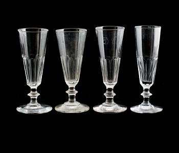 CHAMPAGESTRUTAR, 12 st snarlika, 1800-tal.