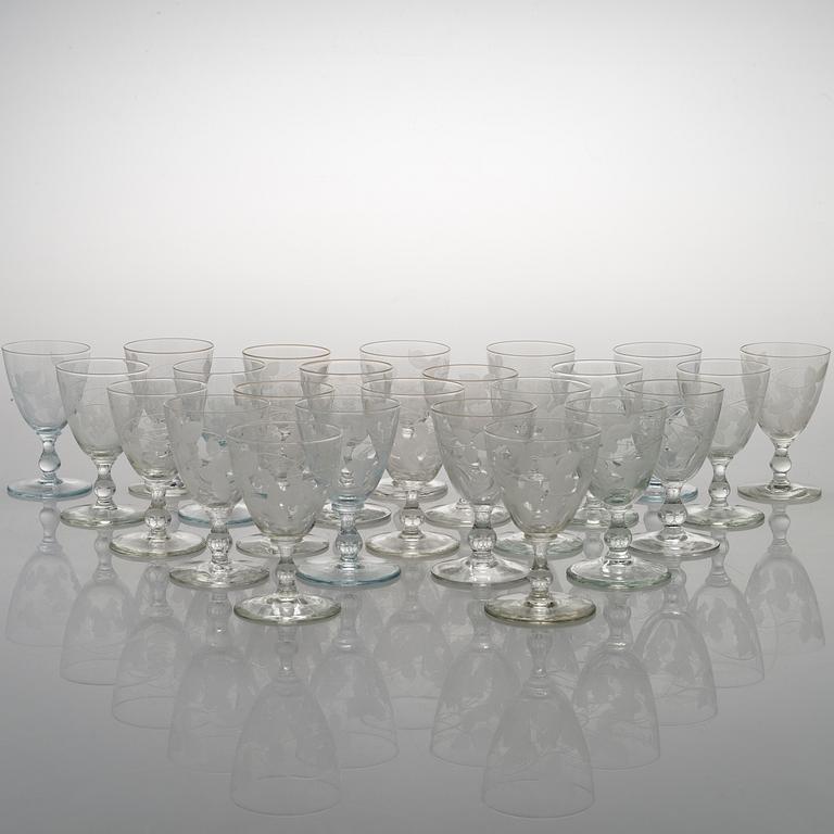 A 84-piece 'Savoy' glasswear, 1940s.