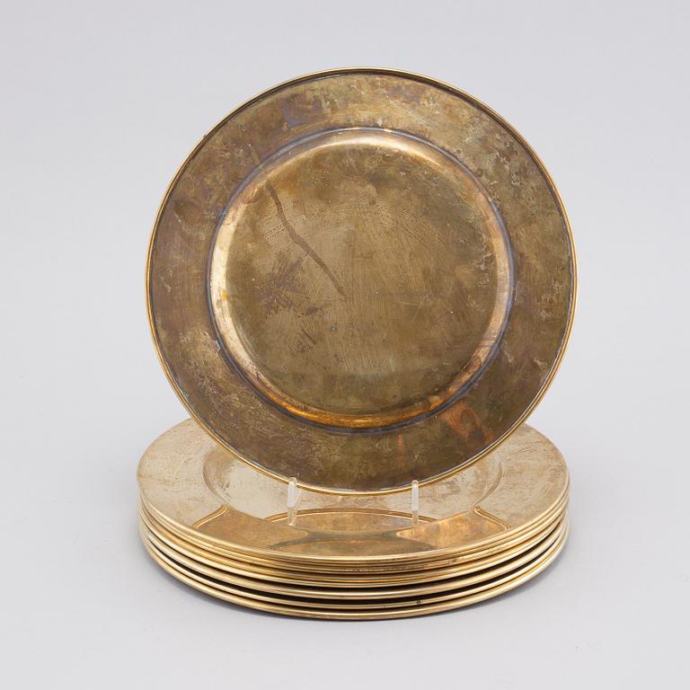 10 brass plates, second half of the 20th century.