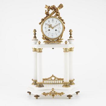 A Louis XVI-style mantle clock, Vincenti & Cie, France, late 19th century.