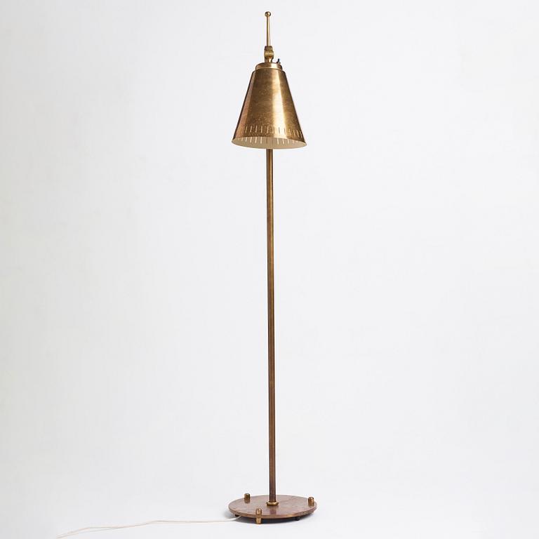 Boréns Lampfabrik, a brass floor light, Sweden 1940-50's.