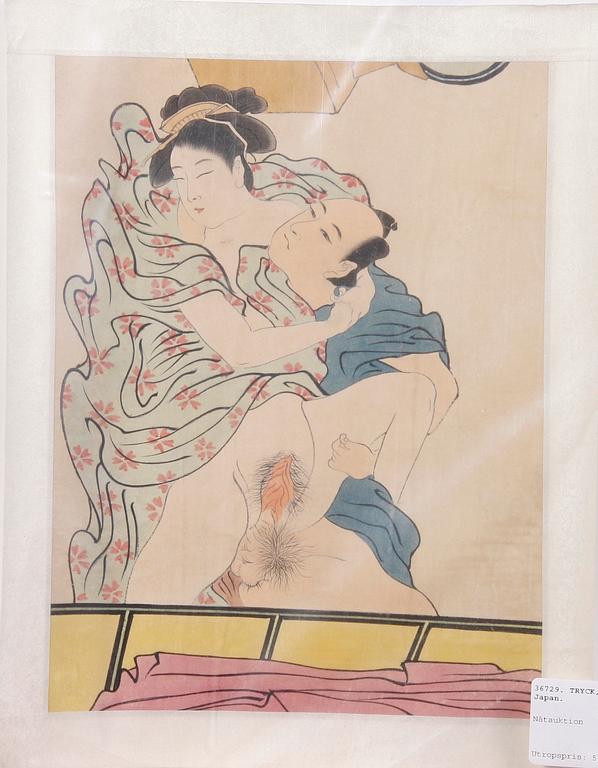 TRYCK, 2 st, Shunga, Japan.