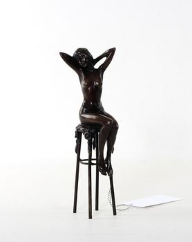 OKÄND KONSTNÄR, skulptur, patinerad brons.