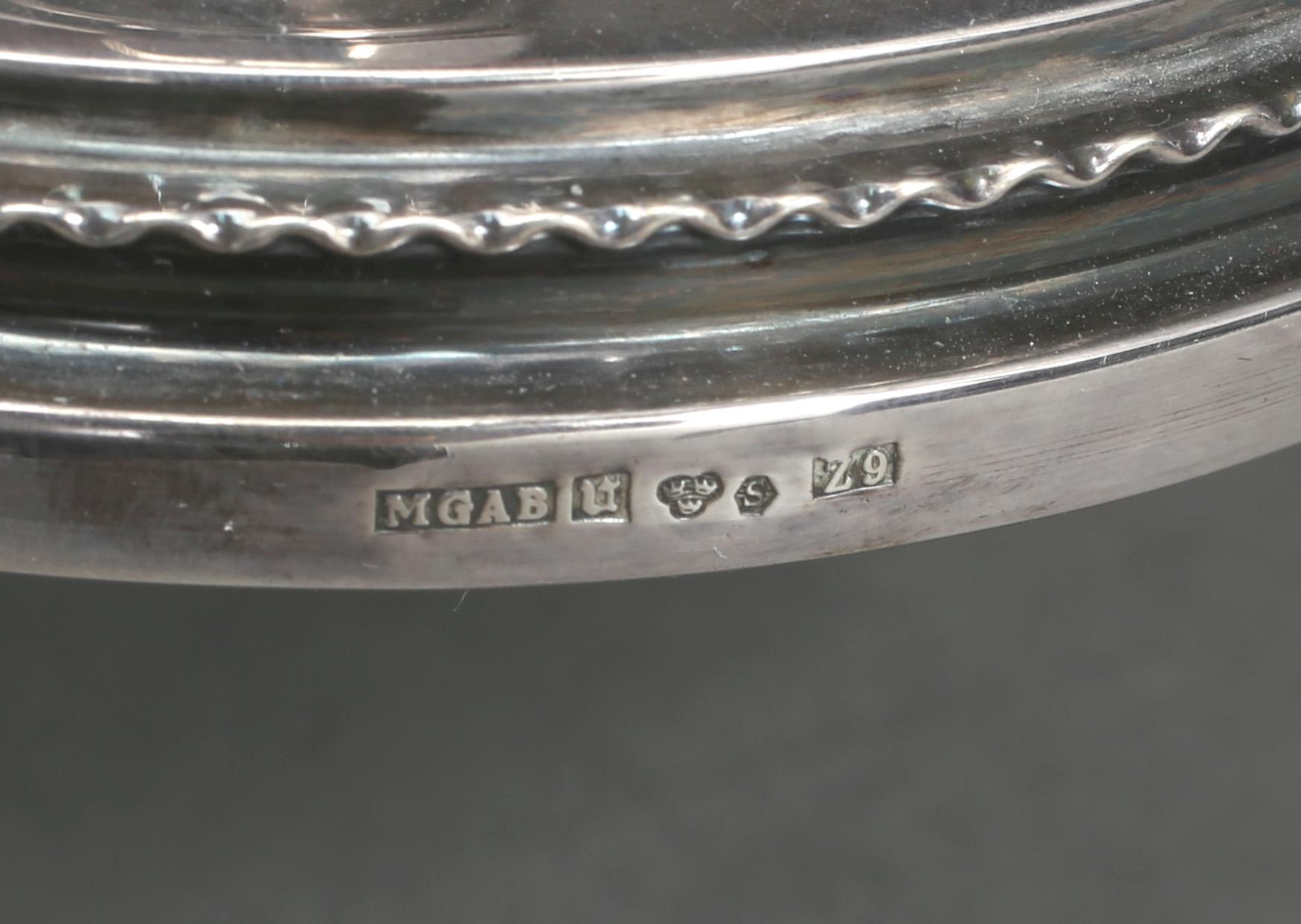 LJUSSTAKAR, ett par, silver, MGAB, Uppsala, 1974.