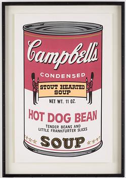 Andy Warhol, "Hot Dog Bean" from "Campbell's Soup II".