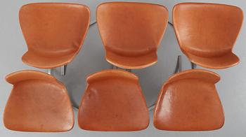 Poul Kjaerholm, a set of six 'PK-9' chairs, Fritz Hansen, Denmark, 2006.