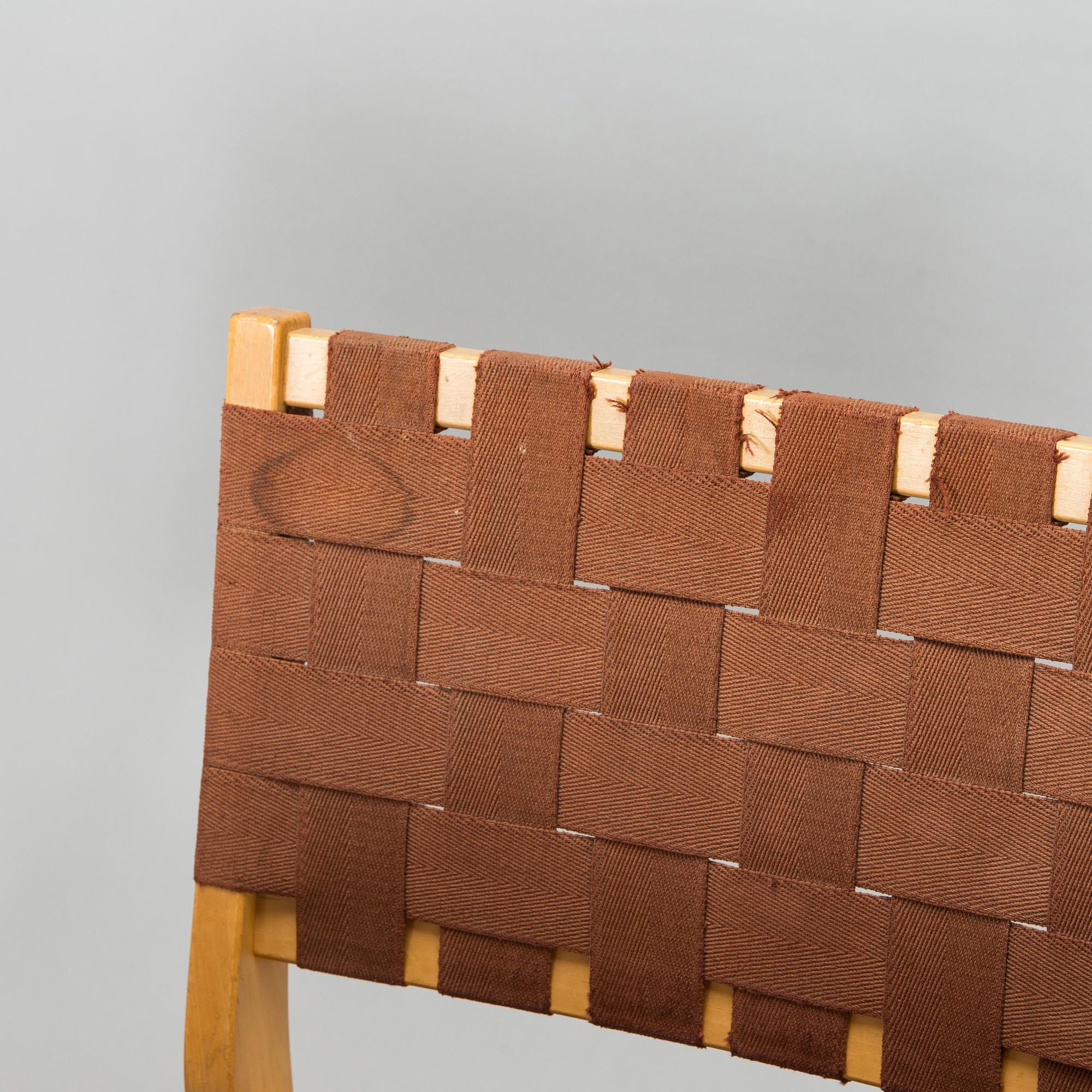 Alvar Aalto, a set of 8 chairs, model 611, Artek, Finland, late 20th century.