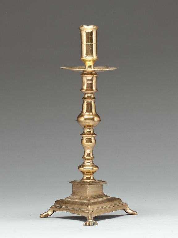 LJUSSTAKE, mässing, barock, 1700-tal.
