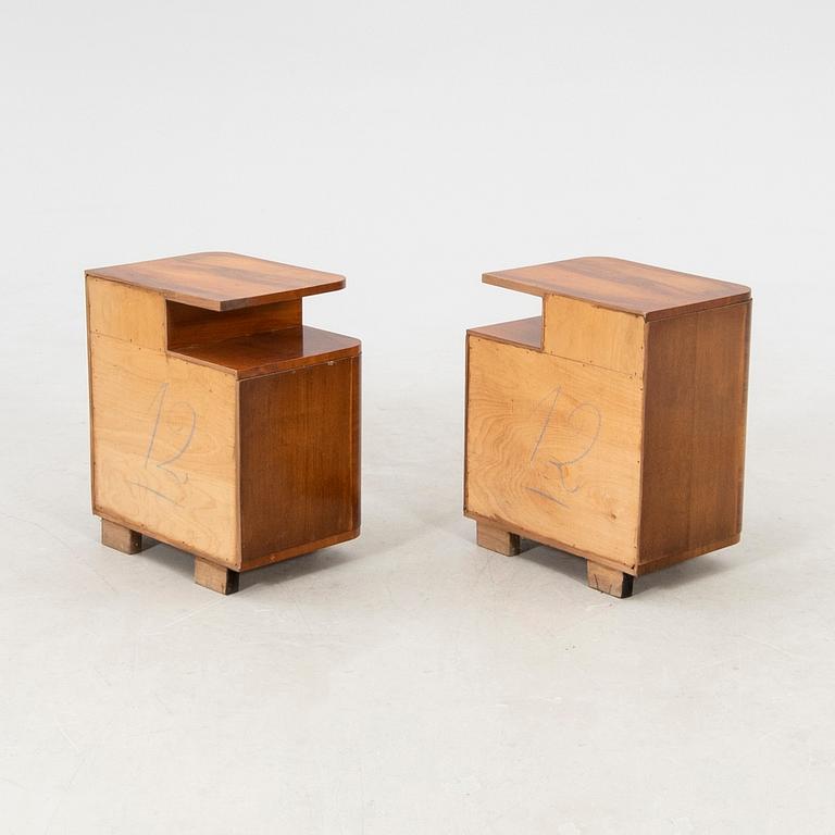 Bedside Tables, a Pair in Art Deco Style, 20th Century.