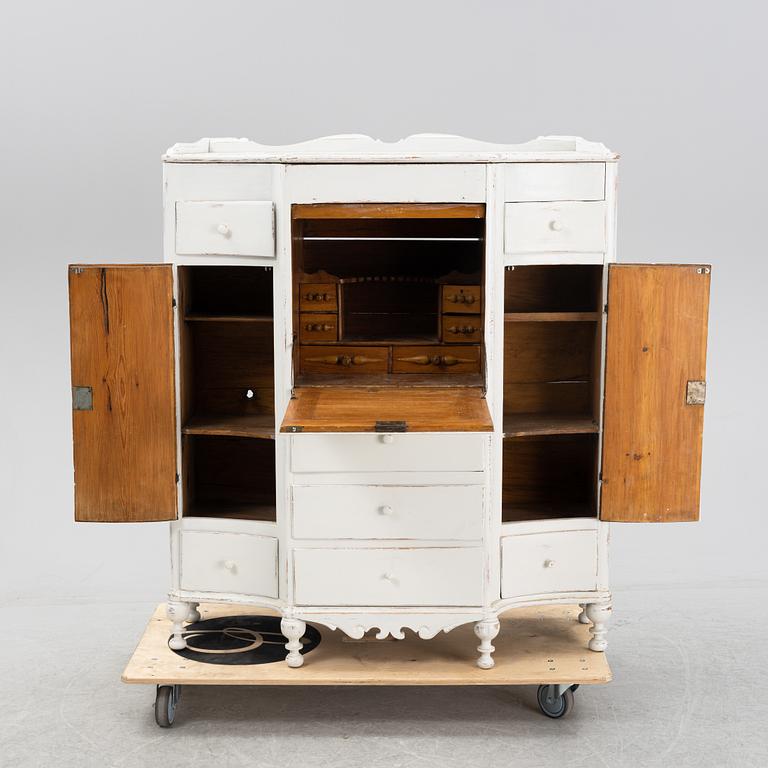 A painted secretaire, mid 19th Century.