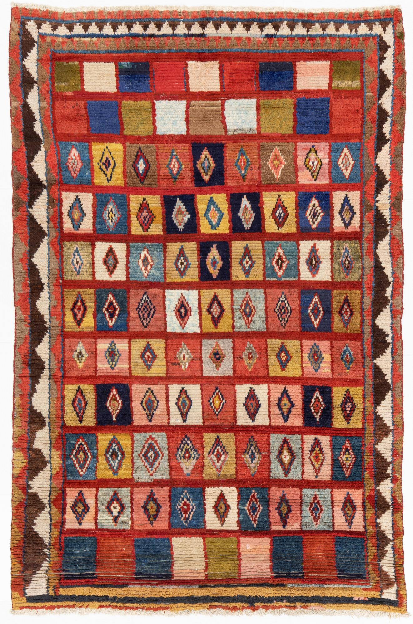 Matta, semiantik Chahar Mahal/Bakhtiari Khershak, ca 276 x 179-195 cm.