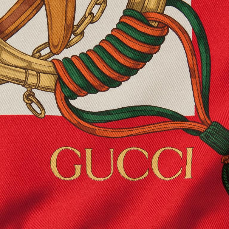 GUCCI, a silk scarf.