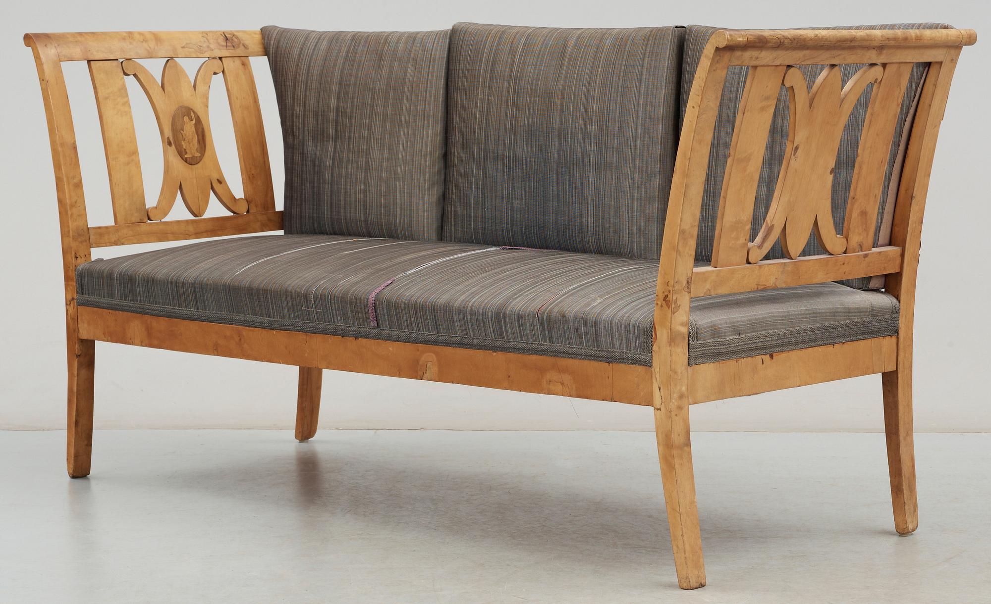 SALONGSMÖBEL, 7 delar, Karl Johan, 1800-tal.